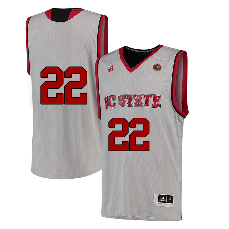 Men #22 Dominique Wilson NC State Wolfpack College Basketball Jerseys-White